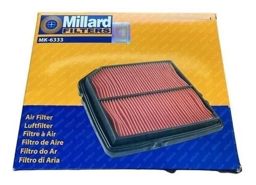 [FILTRO197] FILTRO AIRE MILLARD 6333 HONDA CIVIC 5TA GENERACION