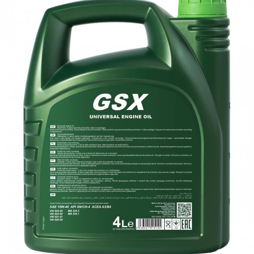 FANFARO 15W40 MINERAL GARRAFA GSX 4L