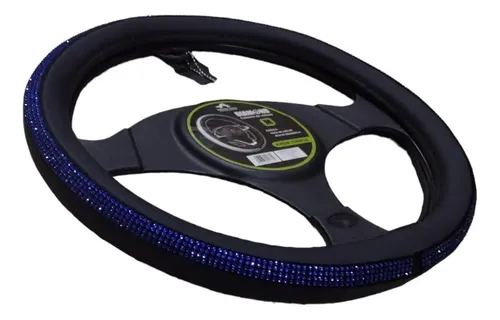 FORRO VOLANTE AZUL DIAMANTE PLATEADO