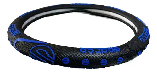 [FORRO021] FORRO VOLANTE RELIEVE AZUL Y NEGRO GOMA