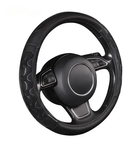 FORRO VOLANTE RELIEVE NEGRO GOMA