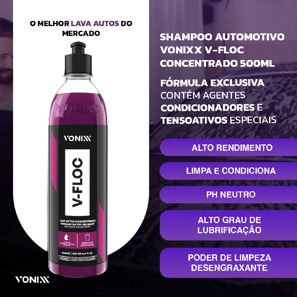 VONIXX V-FLOC SHAMPO CONCENTRADO VEHICULOS 500ML